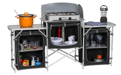 Produktbild von Berger XL klappbarer faltbarer Camping-Küchenschrank Küchenbox Campingküche