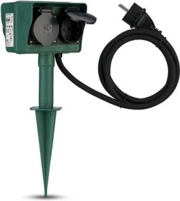Produktbild von REV 0595009555, 1,4 m, Draußen, IP44, Spritzwassergeschützt, 1,5 mm², Schwarz, Grau