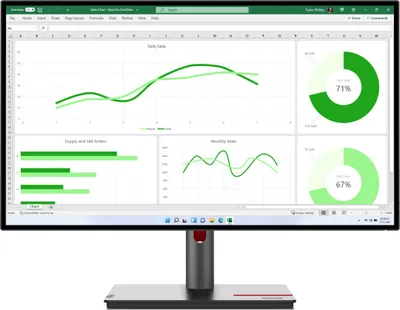 Obrázok produktu pre Lenovo ThinkVision P27q-30 68,6 cm (27" ) 2560 x 1440 pixelov LED čierna [] (63A2GAT1EU)