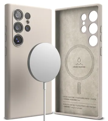 Produktbild von Ringke Silicone Magnetic – Schutzhülle für Samsung Galaxy S24 Ultra – Stein