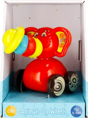 Immagine prodotto di Elefante colorato su ruote giocattolo educativo 6m+ BamBam