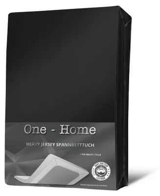 Produktbild von Jersey Spannbettlaken Spannbetttuch weiche Heavy Baumwolle mit Rundumgummizug, Farbe:Schwarz, Größe:180 - 200x200 cm Split Topper