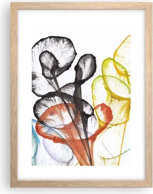 Produktbild von Gerahmtes Poster - Rahmen in heller Eiche - Blumen Abstraktion Surrealismus - 30x40 cm - Wand Bild - Wanddeko - Wandbilder - Kunstposter - Wandposter - Bilderrahmen - Bilder - P2NPA30x40-4444