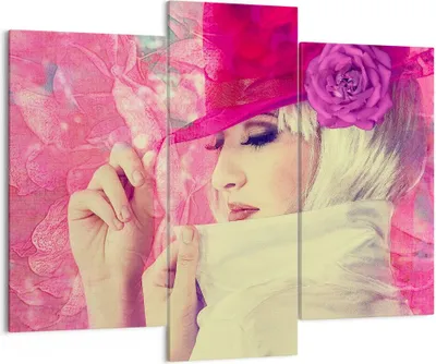 Produktbild von Bild auf Leinwand - Leinwandbild - weiblich Blumen- Blume Mode - 130x100cm - Wand Bild - Wanddeko - Leinwanddruck - Bilder - Kunstdruck - Wanddekoration - Leinwand bilder - Wandkunst - CB130x100-3141