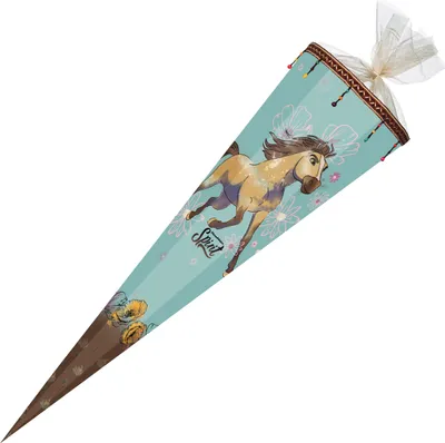 Produktbild von Nestler Schultüte DreamWorks Spirit Riding Free 2 eckig mit Tüllverschluss 85cm