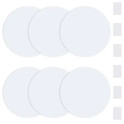 Imagen del producto de Elzusha - Cubiertas adhesivas para techos, para cubrir agujeros - Blancas, redondas, de plástico - Autoadhesivas - 6 unidades (20 cm)