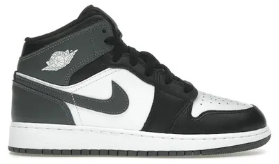 Produktbild von Jordan 1 Mid Black White Iron Grey (GS) - EU 37.5