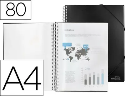 Produktbild von Faltblatt Liderpapel EC35 Schwarz A4