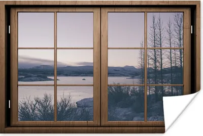 Produktbild von MuchoWow® Poster Aussicht - Sonnenuntergang - Berg 60x40 cm - Schlafzimmerdekoration