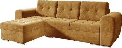 Produktbild von MIRJAN24 Ecksofa Bari, Couch mit Schlaffunktion und Bettkasten, Stilvoll Wohnzimmer L-Form Sofa (Farbe: Monolith 48)