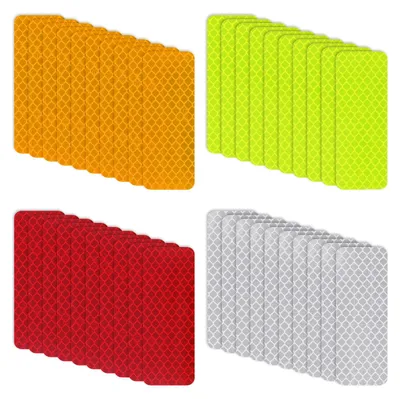 Productafbeelding van 40 Stuks Zelfklevende Reflecterende Stickers, Waterdichte Reflectoren voor Fiets en Helm