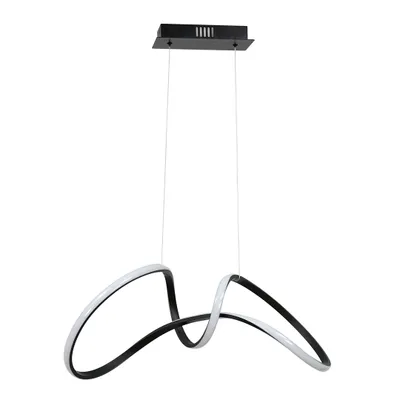 Image de Plafond lustre lampe pendante noir Milagro TESORO 48W LED