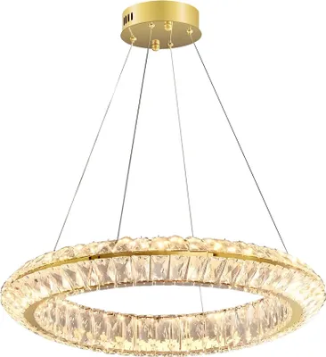 Zdjęcie produktu dla LAMPA SUFITOWA WISZĄCA LED APP1768-CP Złota 60cm