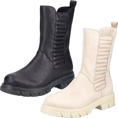 Produktbild von Rieker Damen Stiefelette Reißverschluss gesteppter Schaft kräftige Sohle Z9181, Größe:38 EU, Farbe:Schwarz