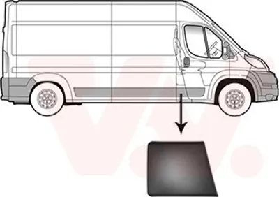 Produktbild von VAN WEZEL Seitenschutzleiste vorne rechts B-Säule 1651406 für FIAT Ducato Kastenwagen (250, 290) Ducato Pritsche / Fahrgestell (250, 290) Ducato Bus