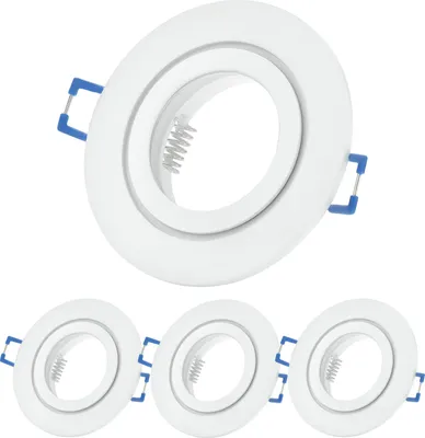 Produktbild von Sweet LED Einbaustrahler Bad IP44 Deckenspots weiß Aluminium GU10 4er