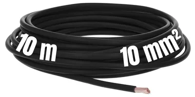 Immagine prodotto di 10 metri Lapp 4520015 H07V-K 10 mm² nero I Cavo di cablaggio I Cavo flessibile I PVC a filo singolo I Treccia 10 mm² I Cablaggio