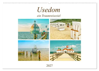 Produktbild von Usedom - ein Traumreiseziel (Wandkalender 2027 DIN A2 quer), CALVENDO Monatskalender