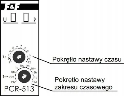 Obrázek produktu pro Časové relé se zpožděným vypnutím 12V - 264 V AC/DC PCA-512UNI F&F