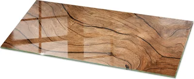 Zdjęcie produktu dla Natural Wood Pattern- Glass Kitchen Worktop - Szklany blat kuchenny - Nowoczesny blat kuchenny - Trwały blat kuchenny - Higieniczny blat kuchenny - Łatwy do czyszczenia blat kuchenny - 125x50 cm