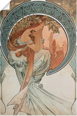Produktbild von ARTland Poster Vier Künste: Die Poesie. 1898 Größe: 20x30 cm