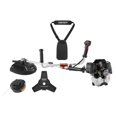 Produktbild von FUXTEC Benzin Motorsense FX-MS125 - 25,4ccm | 1PS | 5,5 kg | 305 mm | Faden + Messer |  2-Takt Rasentrimmer | 0,7kW | 1200ml | 3000 U/min