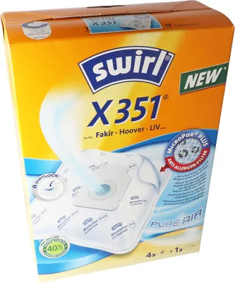 A product box for Swirl vacuum cleaner bags.