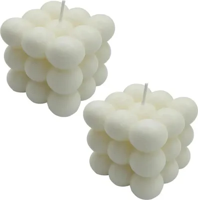 Produktbild von NICAVKIT Bubble Kerzen 2er Set aus Sojawachs und Bienenwachs in