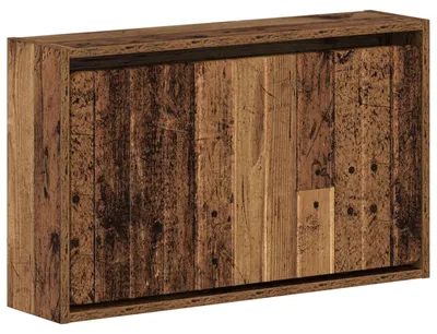 Image de vidaXL Armoire à chaussures à fixer au mur, modèle ZWOLLE, 71 x 17 x 43 cm, en bois vieilli