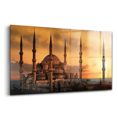 Produktbild von Glasmalerei - dekorative Malerei - moderne Malerei - 100x50 - Moschee in Istanbul
