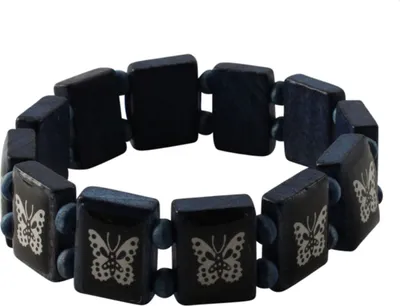Produktbild von Holzarmband - Schmetterling - blau