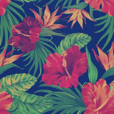 Image de OUTDOOR DECOSTOMES OXFORD - motif fleurs d'hibiscus 1 I DX134
