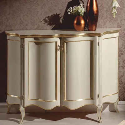 Produktbild von Casa Padrino Luxus Barock Sideboard Creme / Gold 124 cm - Barock Möbel -  Italy