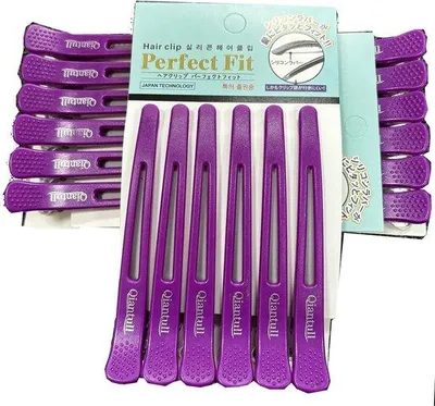 Obrázok produktu pre Fialové sponky do vlasov 11,5 cm pre kaderníkov
