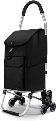 Produktbild von Famanu Einkaufstrolley mit Treppensteigern und 6 Rädern - 45L, faltbar, wasserdicht