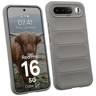 Produktbild von Robuste Handyhülle für Realme 16 5G, Bizon Case Tur, Hellgrau