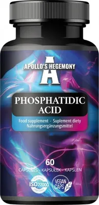Immagine prodotto di Acido fosfatidico 750 mg per dose giornaliera - 60 capsule vegane - 1 mese di fornitura - Integratore naturale per sostenere i processi anabolici, lo sviluppo muscolare e la forza - da Apollo's Hegemony