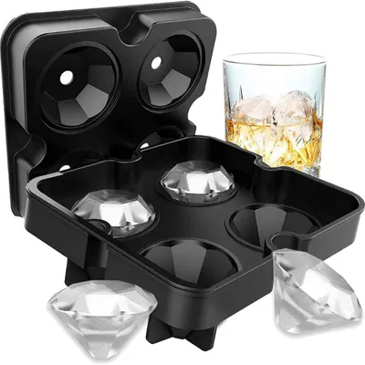 Obrázek produktu pro Formičky na led, 12 kusů, stohovatelné, opakovaně použitelné formičky na led s víky, na whisky koktejly a večírky