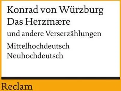 Produktbild von Das Herzmaere und andere Verserzählungen. Mittelhochdeutsch/Neuhochdeutsch