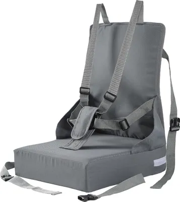 Produktbild von Bettizia Sitzerhöhung Stuhl Essstuhl Baby Hochstuhl Tischsitz Stuhlkissen Kinder Babysitz Sitzkissen Stuhl mit Verstellbar Sicherheitsgurt SitzerhöHung, Grau