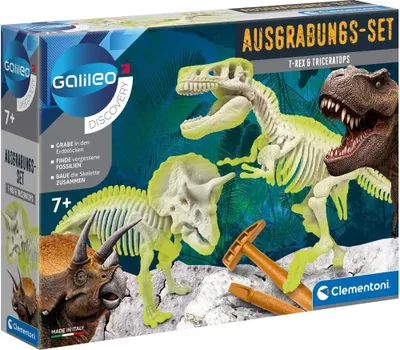 Produktbild von Clementoni Galileo - Ausgrabungsset T-Rex und Triceratops
