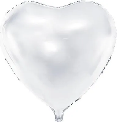 Zdjęcie produktu dla Balon foliowy Serce białe, 45cm