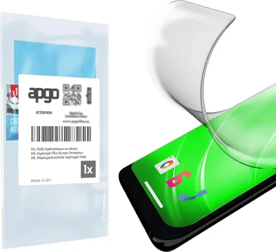 A product packaging and a smartphone screen protector being applied to a smartphone.