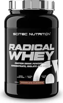 Produktbild von Scitec Nutrition Radical Whey 1000g Pulver Dose Schokolade