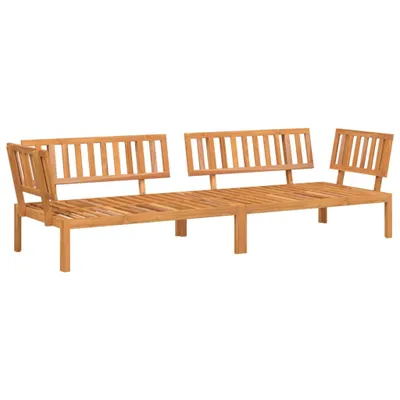 Image de vidaXL Canapés d'angle de jardin en palettes 2 pcs. Bois massif acacia