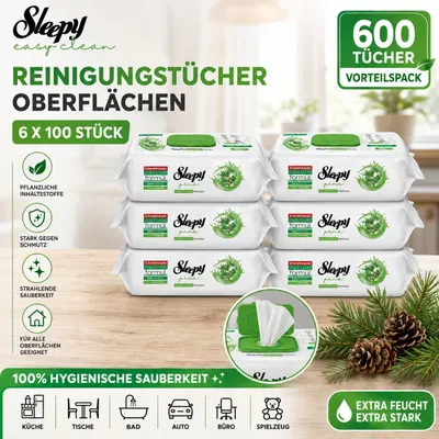 Immagine prodotto di Sleepy Oberflächenreinigungstücher Pine Breeze 6x100