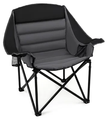 Produktbild von COSTWAY Campingstuhl faltbar bis 230kg belastbar, Klappstuhl gepolstert, Schwarz
