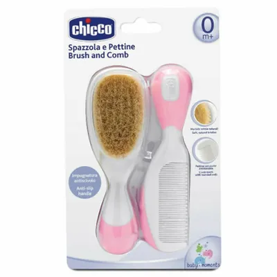 Produktbild von Chicco 00006569100000, Haarkamm, Pink, Weiß, Einfarbig, 2 Stück(e)
