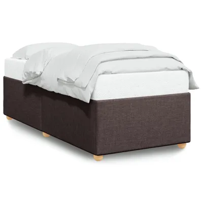 Obrázek produktu pro vidaXL Rám postele bez matrace tmavě hnědý 100x200 cm látka