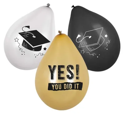 Produktbild von 6 Latexballons Graduation Glam 25cm